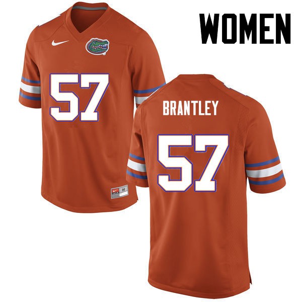 Florida Gators Women #57 Caleb Brantley College Football Jersey Orange